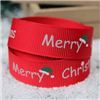 Order  Go Grosgrain - 15mm Merry Christmas Hat Red/Silver